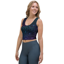 Charger l'image dans la galerie, Crop top yoga noir mandala