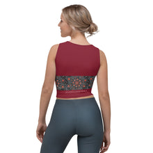 Carica l'immagine nel visualizzatore di Gallery, Yoga Crop Top rosso mandala