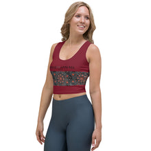 Carica l'immagine nel visualizzatore di Gallery, Yoga Crop Top rosso mandala