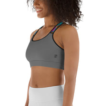 Load image into Gallery viewer, Grey Mandala Yoga Sports Bra