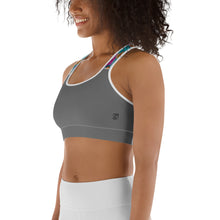 Load image into Gallery viewer, Grey Mandala Yoga Sports Bra