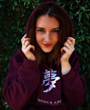 Load image into Gallery viewer, Women's Burgundy Hoodie (jp-dream2)