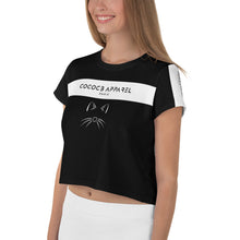 Load image into Gallery viewer, The Black Kitty Cropped T-Shirt