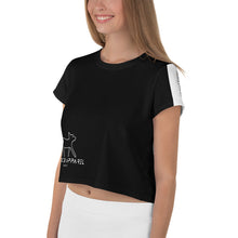Load image into Gallery viewer, The Black CatWalk Cropped T-Shirt