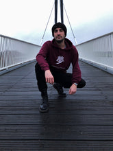 Load image into Gallery viewer, Men's Burgundy Hoodie (jp-dream2)