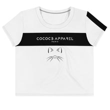 Load image into Gallery viewer, The White Kitty Cropped T-Shirt