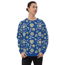 Load image into Gallery viewer, Men's Navy Blue Sweatshirt (floral)