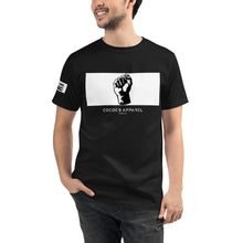 Load image into Gallery viewer, BLM Unisex Organic Black T-Shirt (Fist)