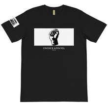 Load image into Gallery viewer, BLM Unisex Organic Black T-Shirt (Fist)