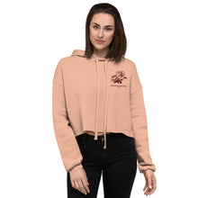 Load image into Gallery viewer, Women's Cropped Cut Embroidered Hoodie (rose)