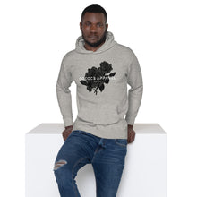 Load image into Gallery viewer, Men's Grey Hoodie (black roses)