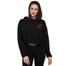 Load image into Gallery viewer, Women's Cropped Cut Embroidered Hoodie (rose)