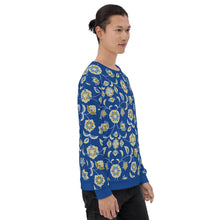 Load image into Gallery viewer, Men's Navy Blue Sweatshirt (floral)