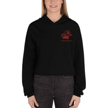 Load image into Gallery viewer, Women's Cropped Cut Embroidered Hoodie (rose)
