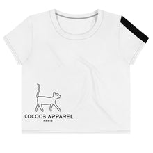 Load image into Gallery viewer, The White CatWalk Cropped T-Shirt