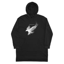 Load image into Gallery viewer, Women's Black Hoodie Dress (white eagle)