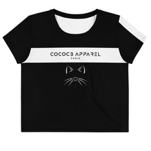 Load image into Gallery viewer, The Black Kitty Cropped T-Shirt