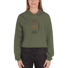 Load image into Gallery viewer, Women's Cropped Cut Hoodie (kisses)