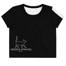 Load image into Gallery viewer, The Black CatWalk Cropped T-Shirt