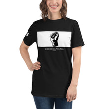 Load image into Gallery viewer, BLM Unisex Organic Black T-Shirt (Fist)
