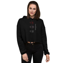 Load image into Gallery viewer, Women's Cropped Cut Hoodie (kisses)