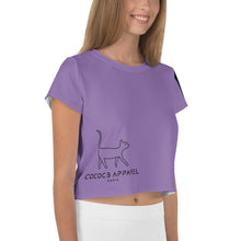 Load image into Gallery viewer, The Purple CatWalk Cropped T-Shirt