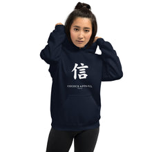 Load image into Gallery viewer, Women's Navy Blue Hoodie (jp-believe2)