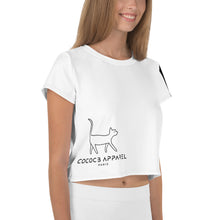 Load image into Gallery viewer, The White CatWalk Cropped T-Shirt