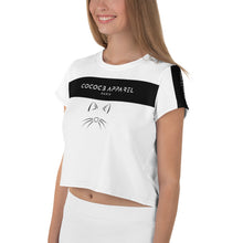 Load image into Gallery viewer, The White Kitty Cropped T-Shirt
