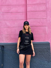 Load image into Gallery viewer, The CocoCB Premium Black T-Shirt Dress (kisses)
