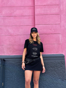 The CocoCB Premium Black T-Shirt Dress (kisses)