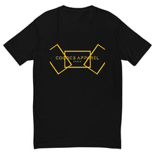 Charger l&#39;image dans la galerie, T-shirt noir pour hommes (motif rectangle)
