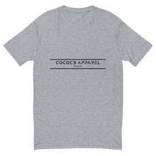 Charger l&#39;image dans la galerie, T-shirt classique pour hommes noir sur gris (motif lignes)
